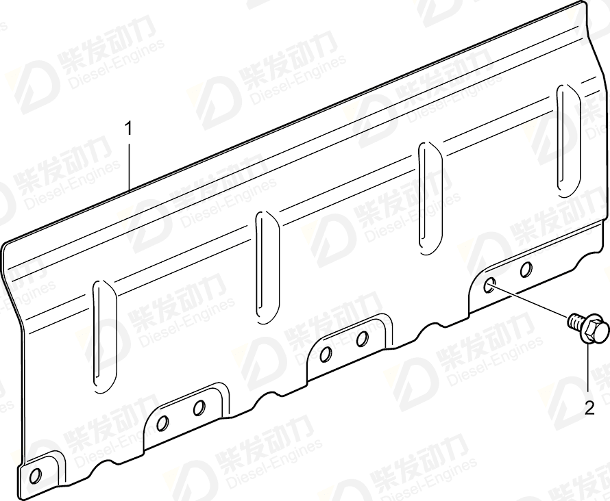 VOLVO Heat shield 3886308 Drawing